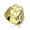 18ct Gold Plated Monogram Ring Cut Out