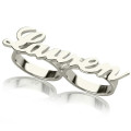 Personalised Allegro Two-Finger Name Ring Personalised Allegro two-finger name ring
