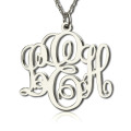 Personalised Vine Font Initial Monogram Necklace Personalised vine font initial monogram necklace with curved letters