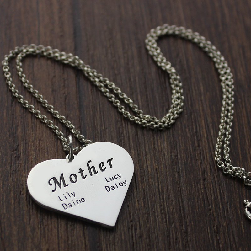 Mother Family Heart Necklace - Product Image Mother family heart necklace product image