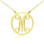 Solid Gold 18ct Single Initial Circle Monogram Necklace
