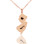 Custom New Jersey State Shaped Necklaces With Heart Name Rose Gold