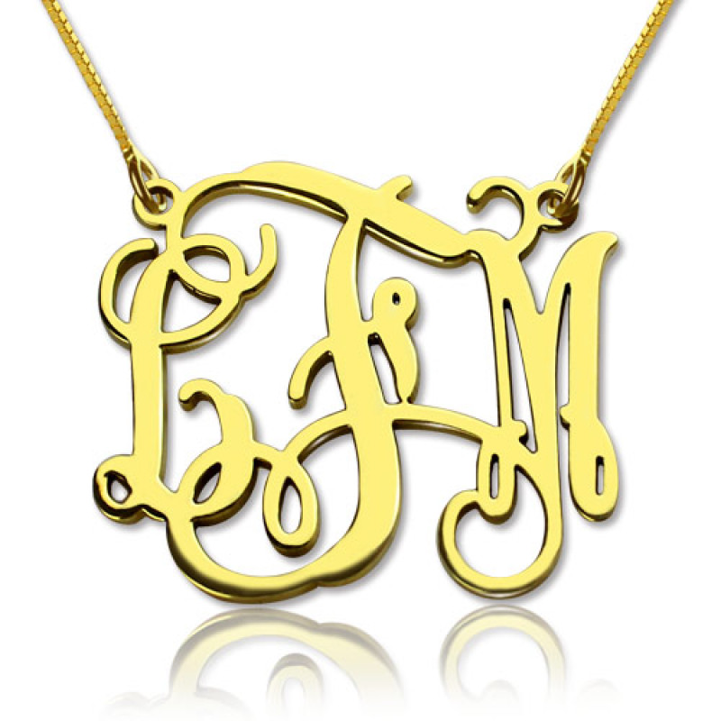 Custom monogram initial necklace