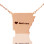 Custom AR State USA Map Necklace With Heart Name Rose Gold
