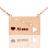 Custom Hawaii State Shaped Necklaces With Heart Name Rose Gold