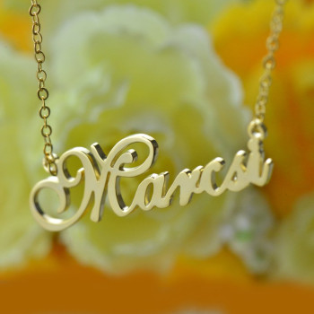 Personalised Nameplate Necklace 18ct Gold Plated Personalised Nameplate Necklace 18ct Gold Plated