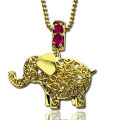 Personalised Elephant Name Necklace Personalised elephant name necklace with optional birthstone