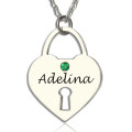 Personalised heart keepsake pendant with engraved name