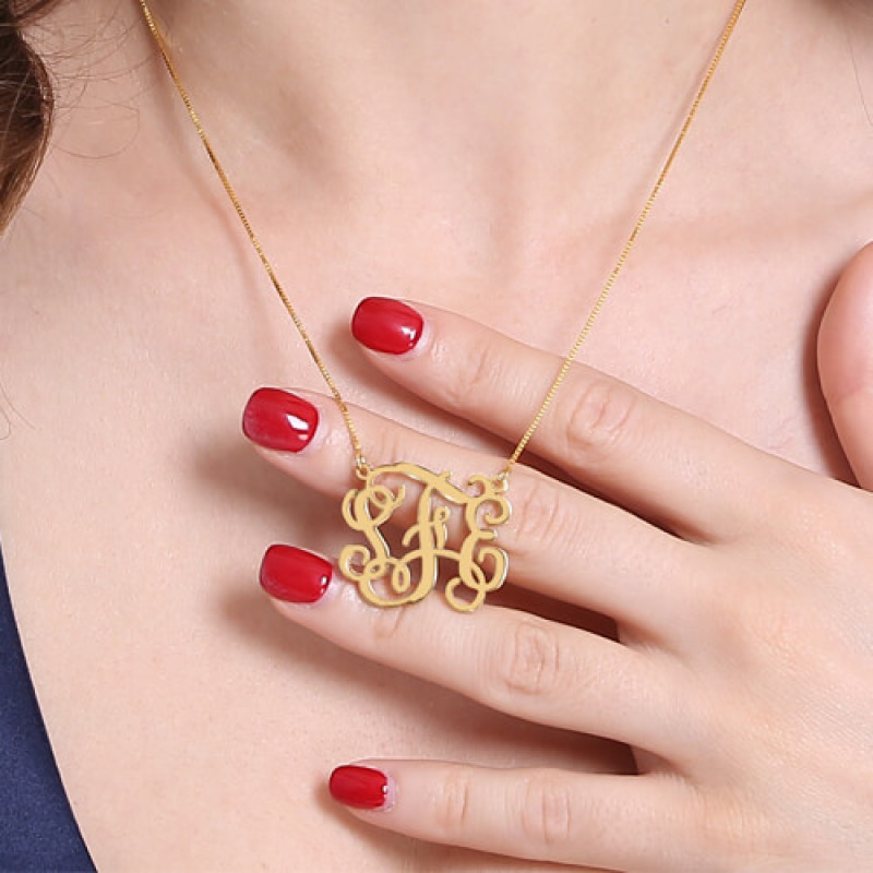 Personalised monogram necklace product image