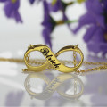 Personalised infinity symbol necklace with engraved name
