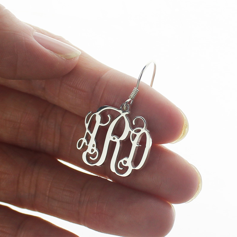 Personalised Monogram Earrings Personalised monogram earrings product view