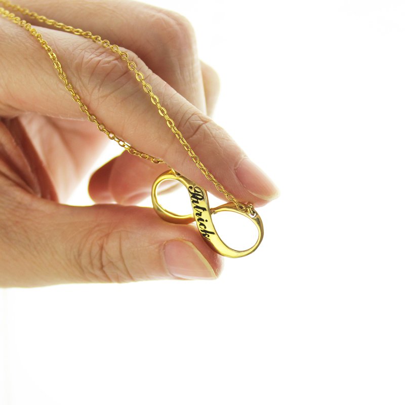 Personalised infinity symbol name necklace