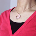 Custom Alaska State Heart Name Necklace Custom Alaska state heart name necklace product image