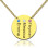 Disc Birthstone Family Names Necklace in 18ct Gold Plated