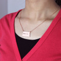Personalised North Dakota Map Necklace Personalised North Dakota state map necklace product image