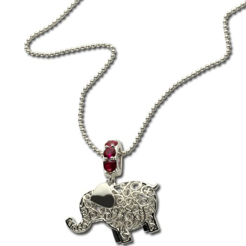 Elephant Name Necklace View Personalised elephant charm name necklace product view