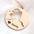 Custom Alaska State Heart Name Necklace Custom Alaska state heart name necklace product image