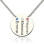 Disc Necklace With Names Birthstones Silver