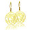 18ct Gold Plated Personalised Circle Monogram Earring