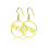 18ct Gold Plated Broadway Font Circle Name Earring