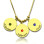Mother's Disc and Birthstone Charm Necklace 18ct Gold Plated