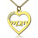 Mothers Heart Necklace With Birthstone 18ct Gold Plated