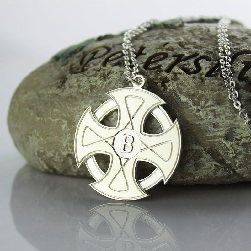 Engraved Celtic Cross Name Necklace Engraved Celtic cross name necklace in sterling silver