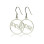 Sterling Silver Broadway Font Circle Name Earrings