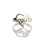 Heart in Heart Double Initials Ring Sterling Silver