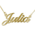 18ct gold classic name necklace