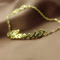 18k gold personalised name bracelet