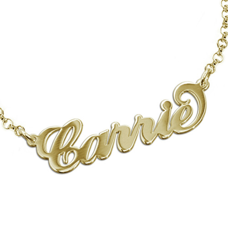 Carrie Personalised Name Bracelet or Anklet Carrie-style personalised name bracelet or anklet in gold-plated sterling silver