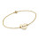 18ct Gold Plated Engraved Couples Heart Bracelet/Anklet