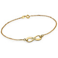 Personalised Engraved Infinity Name Bracelet Personalised 18ct gold-plated engraved infinity name bracelet