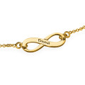 Engraved Infinity Name Bracelet Personalised 18ct gold-plated engraved infinity name bracelet