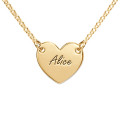 18ct gold plated heart necklace with personalised engraving