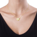 18ct gold plated heart necklace with personalised engraving