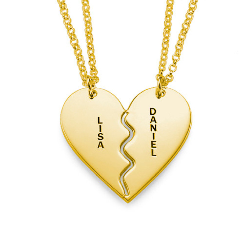 Gold-Plated Breakable Heart Pendant Gold-plated sterling silver breakable heart pendant