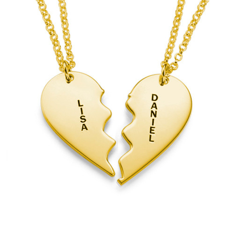 Gold-Plated Breakable Heart Necklace Gold-plated sterling silver breakable heart necklace