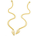 Gold-Plated Split Heart Necklace Gold-plated sterling silver split heart necklace