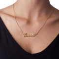 Carrie Swarovski Name Necklace 18ct gold-plated Carrie-style personalised name necklace with Swarovski crystal