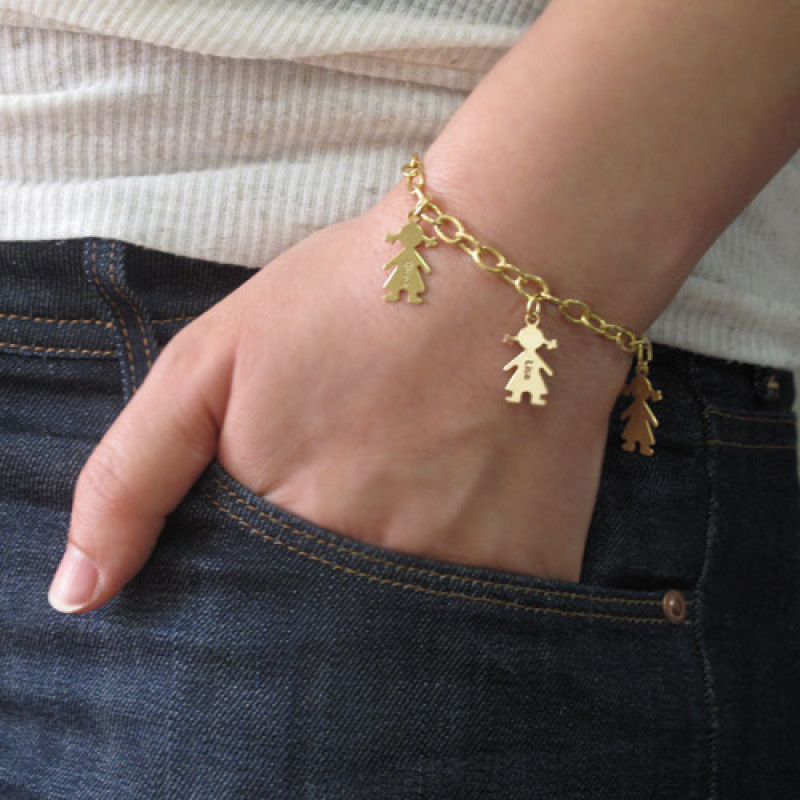 Personalised Engraved Kids Bracelet Personalised engraved kids bracelet with name pendants