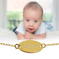 Personalised Baby Bracelet Detail Gold-plated sterling silver personalised baby bracelet detail