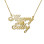 18ct Gold-Plated Silver Two Name Love Necklace	