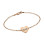 18ct Rose Gold Plated Engraved Heart Couples Bracelet/Anklet