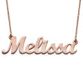 18ct Rose Gold Plated Script Name Necklace Personalised 18ct rose gold plated script name necklace