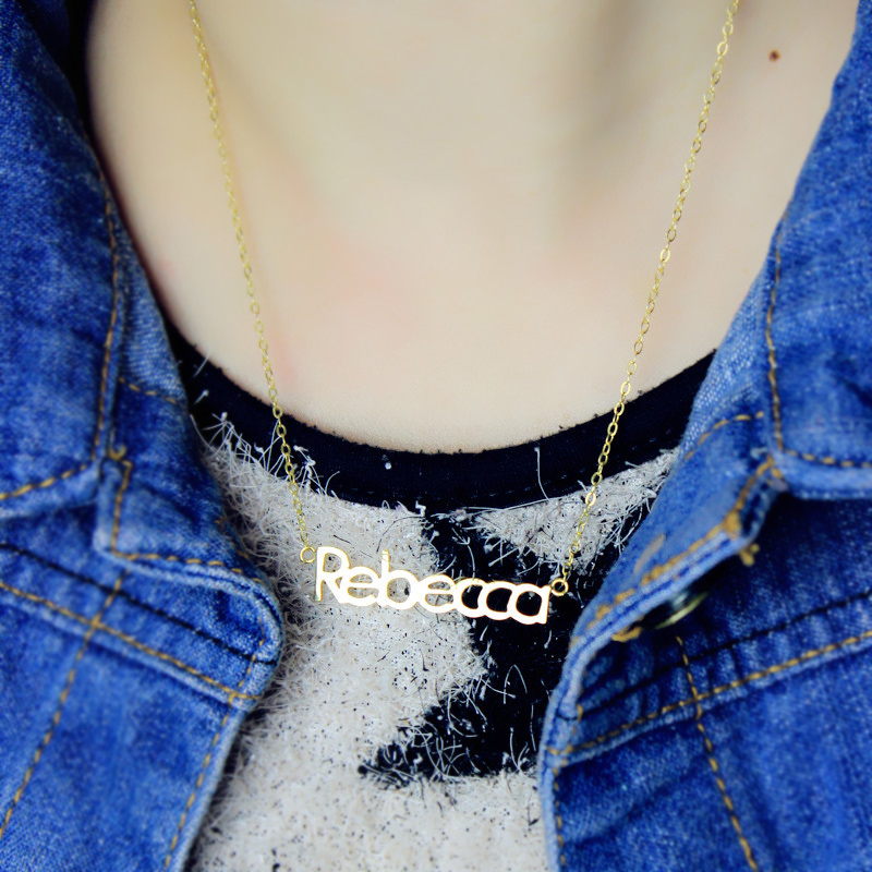 18ct gold-plated name necklace product image