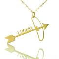 Personalised arrow cross name necklace pendant