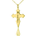 Sterling Silver Cross Name Necklace Personalised cross name necklace product image