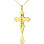 Gold Plated 925 Silver Conical Shape Cross Name Necklace